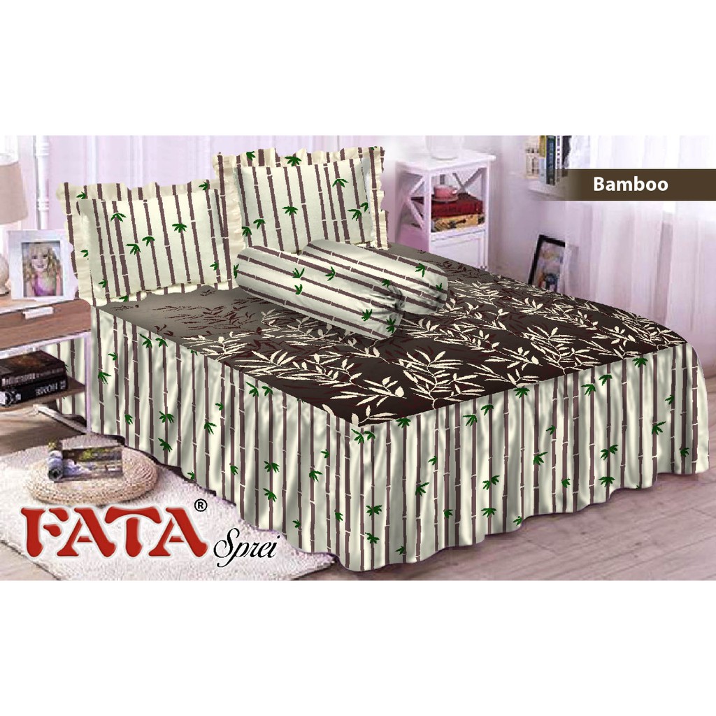 SPREI RUMBAI 180x200 - SPREI FATA RUMBAI 180x200 BAMBOO MINIMALIS - SEPRAI RUMBAI - SEPREI RUMBAI