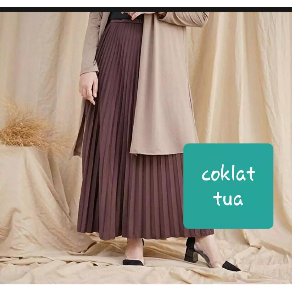 AK - ROK PLISKET PREMIUM 256A BAHAN HYGET PREMIUM/MAXY SKIRT/ROK