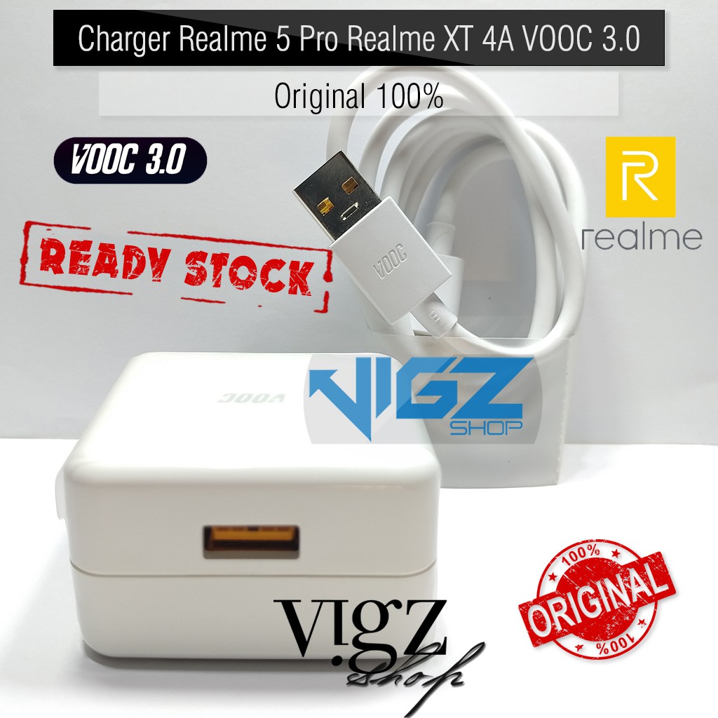 Charger Realme 5 Pro Realme XT 4A VOOC 3.0 USB Type C Original 100%