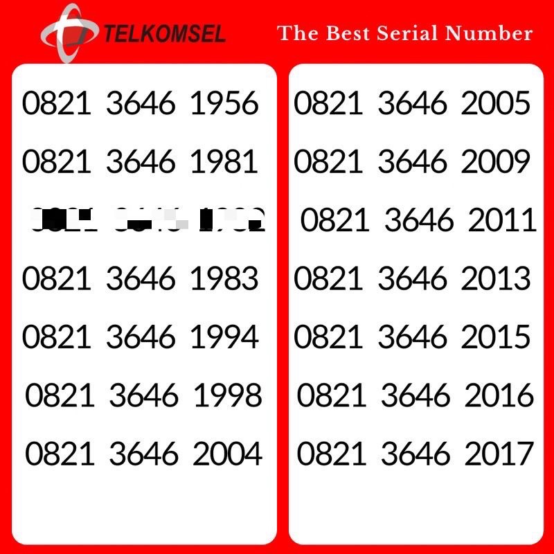 Nomor Cantik Telkomsel Simpati AS Nomer Seri Tahun