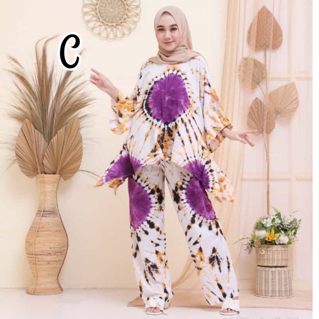 Stelan panjang sibori  tiedye waka jumbo