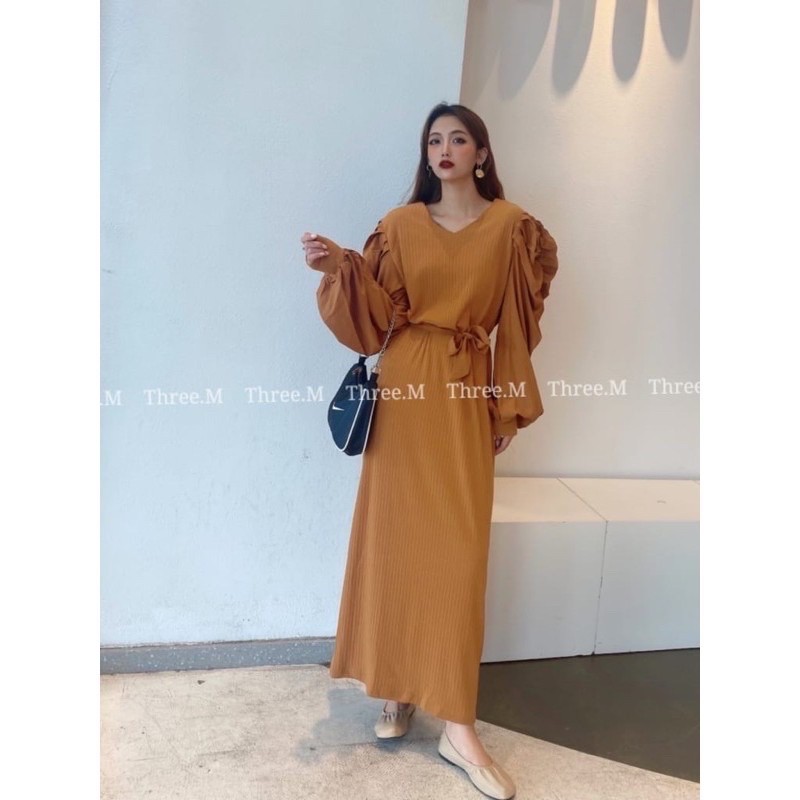 09951 Dress Maxi Anemone Puff Import 01-09911 Basic Bata