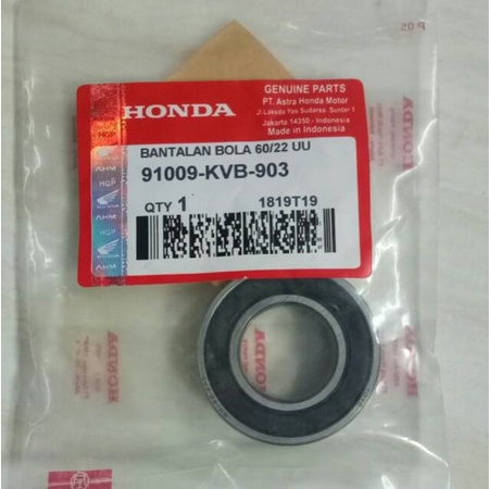 ORIGINAL AHM BEARING RODA BELAKANG BEAT VARIO 6022 LAHAR 60/22
