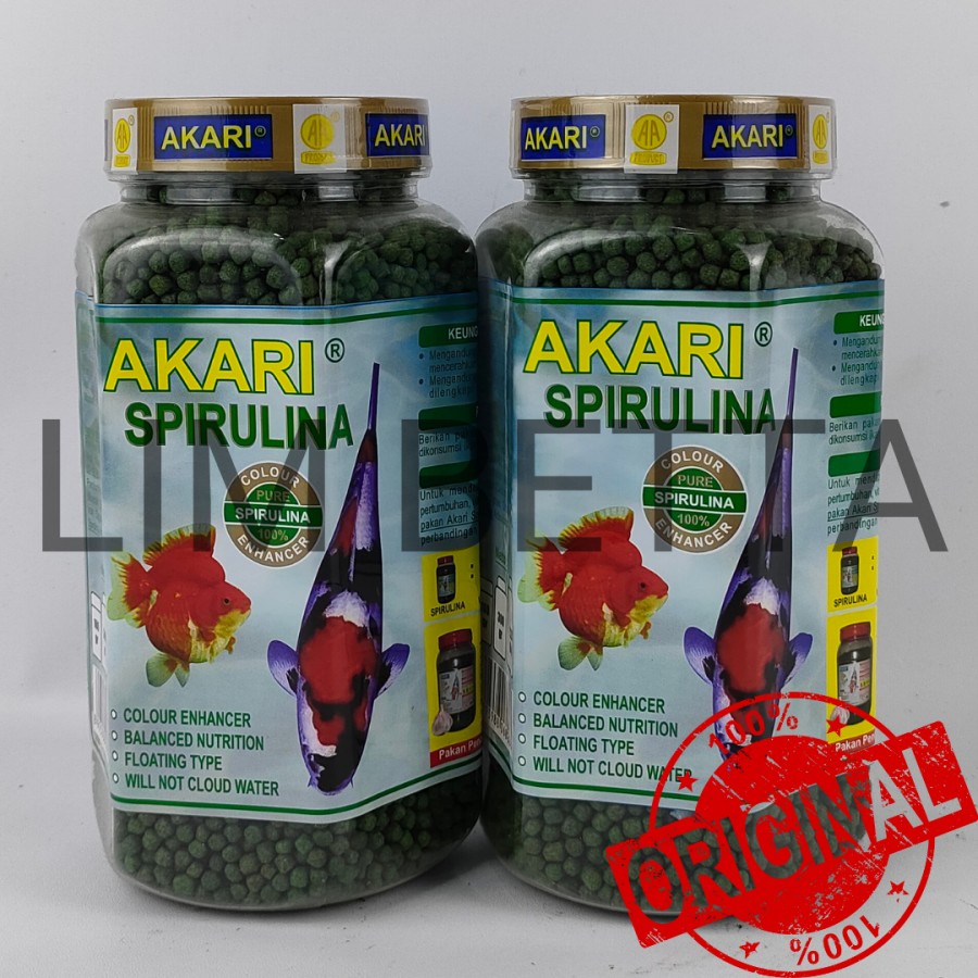 AKARI SPIRULINA 300 GRAM SIZE 2 MM / MAKAN KOI DAN KOKI