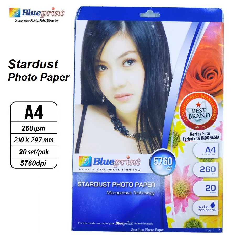 Blueprint Stardust Photo Paper A4 260gsm 20 lembar Kertas Foto