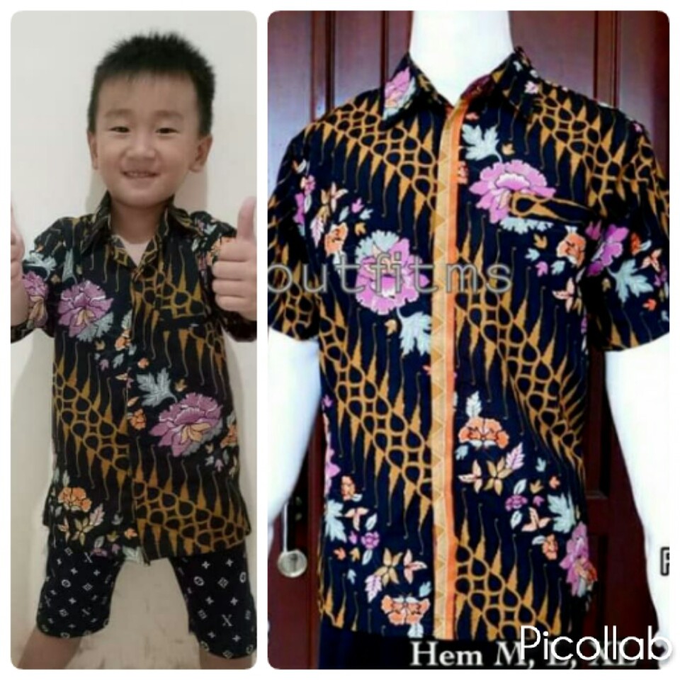 Cauple Kemeja Batik Ayah Dan Anak