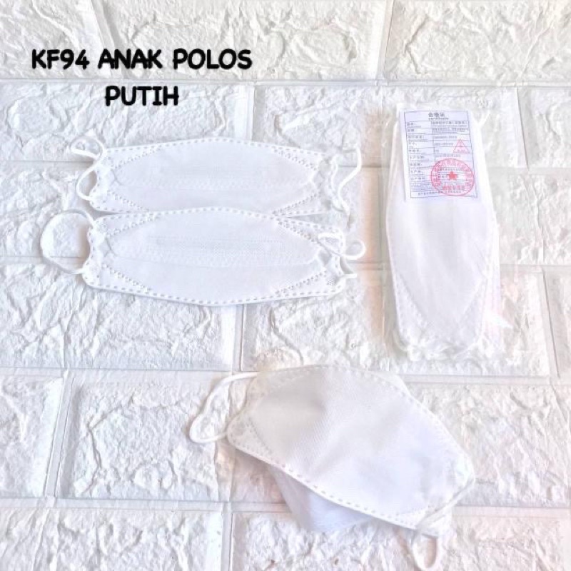 MASKER KF94 ANAK PUTIH HITAM MIX WARNA 1PACK ISI 10PCS / MASKER KOREA TERMURAH