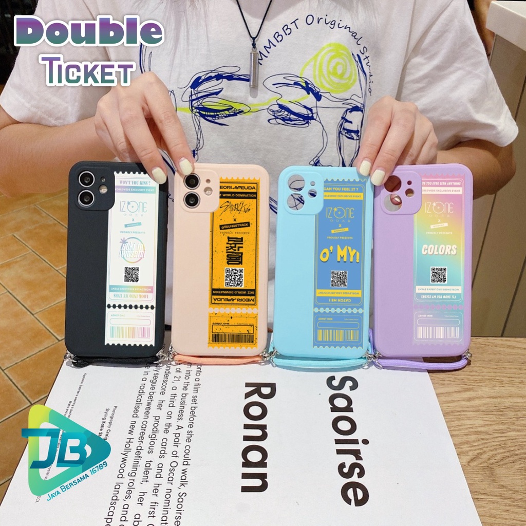 SOFTCASE SILIKON SLINGCASE TALI LANYARD STRAP PHONE MACARON PELINDUNG KAMERA DOUBLE TICKET OPPO VIVO SAMSUNG XIAOMI REALME IPHONE ALL TYPE JB5433