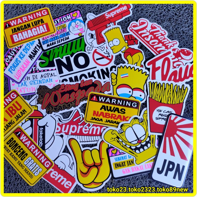 stiker graftac isi 20pcs random campur stiker motor murah