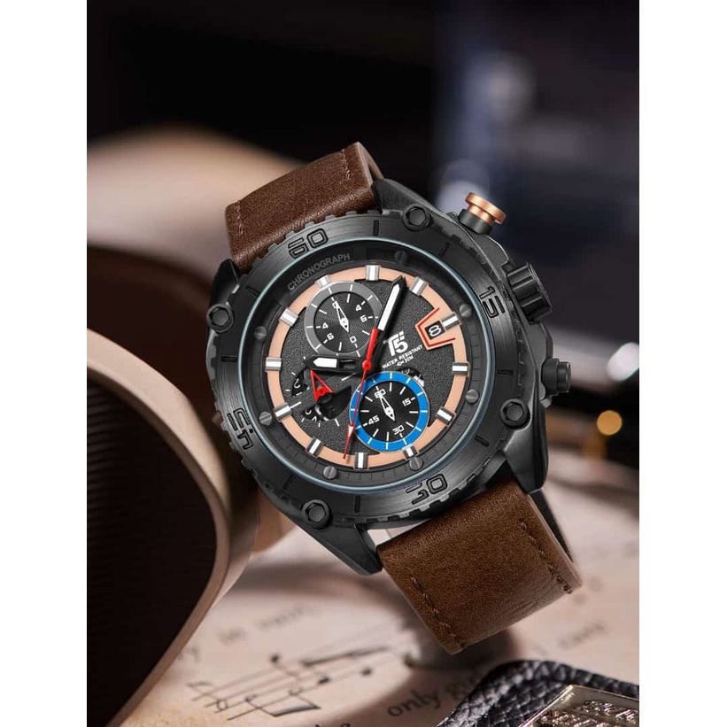 T5 H3879G Original Chronograph Bergaransi Free Box Dan Tas