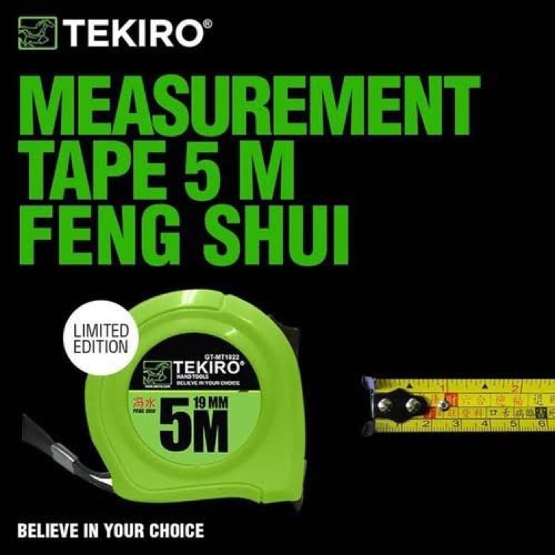 Meteran 5 Meter Fengshui - Tekiro GT-MT1822