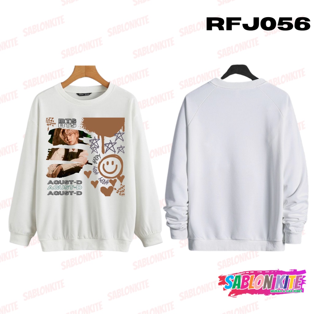 MURAH!!! HOODIE SWEATER KPOP SUGA SMILEY PAINT RFJ056