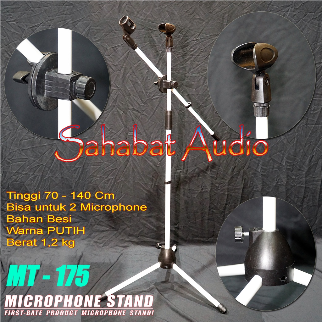 Stand Mic Tinggi MT 175 / Microphone Stand MT-175 / Stand Mic Lantai / Stand Mic Karaoke