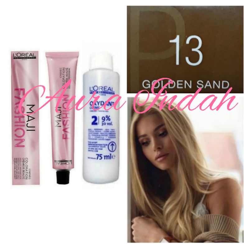 LOREAL MAJIFASHION NO. 13 GOLDEN SAND & OXYDANT 75ML