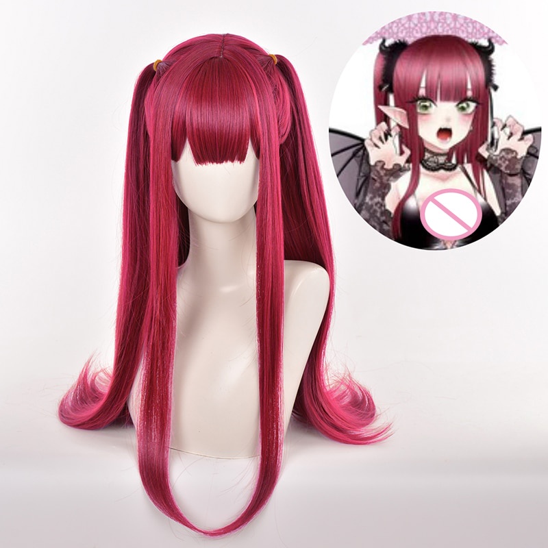 PREORDER Anime My Dress Up Darling Rizu Kyun Cosplay Wigs Red Kitagawa Marin Devil Cosplay Wig Synth