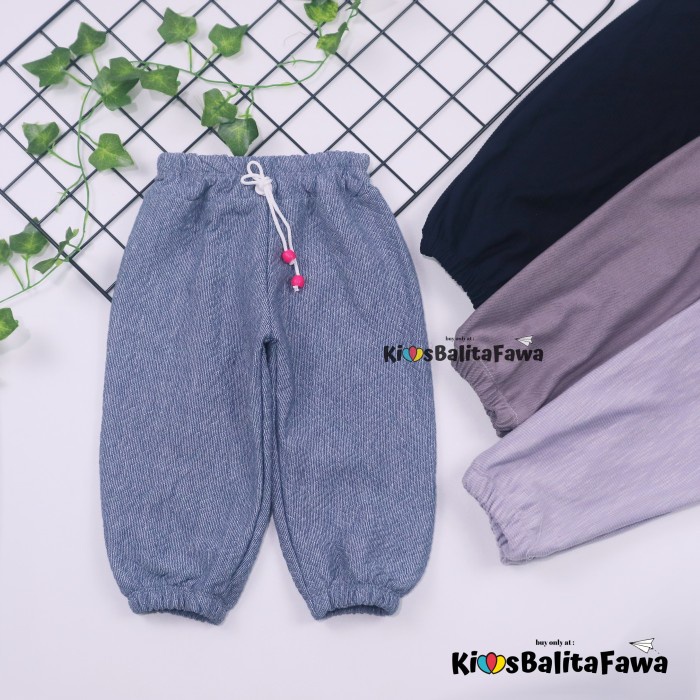 New   (Anak Perempuan) Jogger Polos Molly Uk 1-10 Tahun / Joger Pants Celana