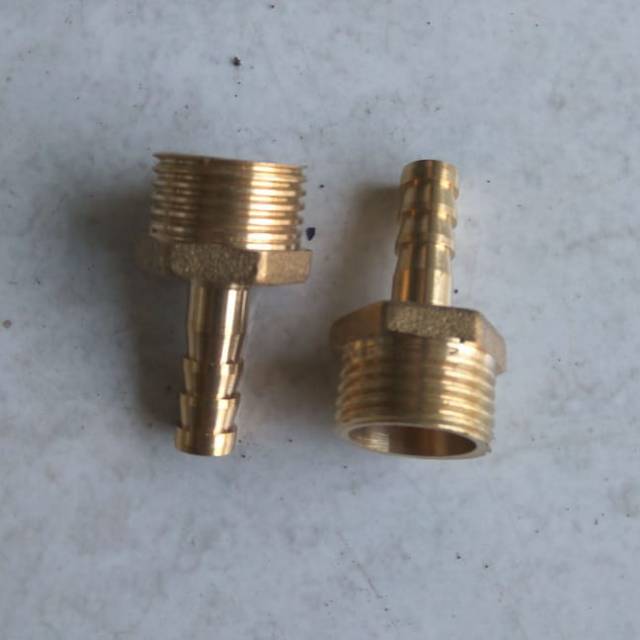 Nepple Selang Kuningan 5/16 x 1/2 L