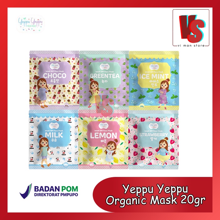 YEPPUYEPPUMASK MASKER YEPPU YEPPU BY KIYOWO MASKER YEPPUYEPPU MASKER ORGANIK 20gr