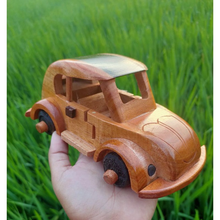 MINIATUR MOBIL VW KODOK KAYU - PAJANGAN