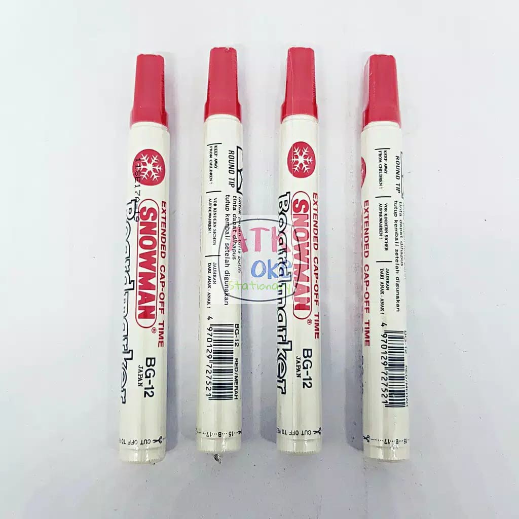 

Snowman Spidol Permanent Warna Merah G-12 (Tidak Bisa Dihapus) 1Pcs