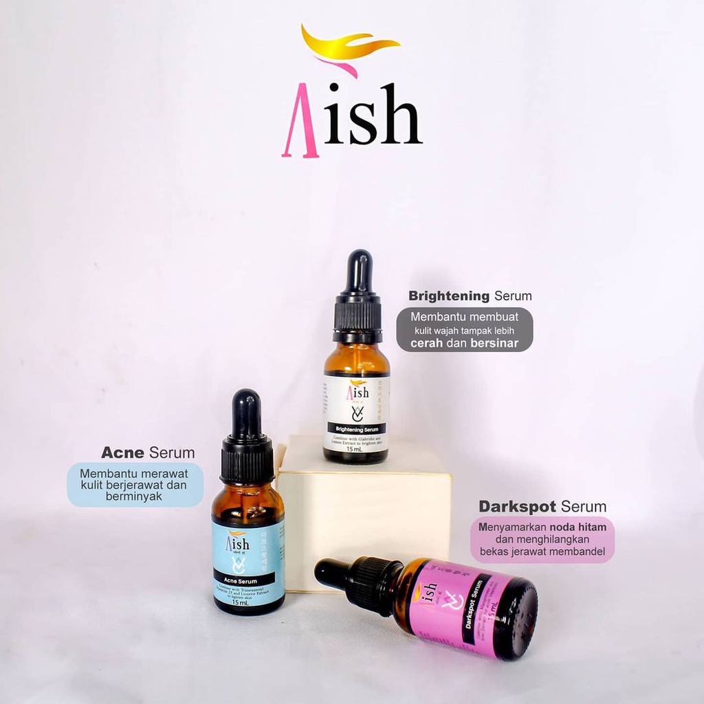 AISH SERUM DARKSPOT ACNE BRIGHTENING Serum Wajah Untuk Memutihkan, Noda & Flek Hitam, Bekas Jerawat