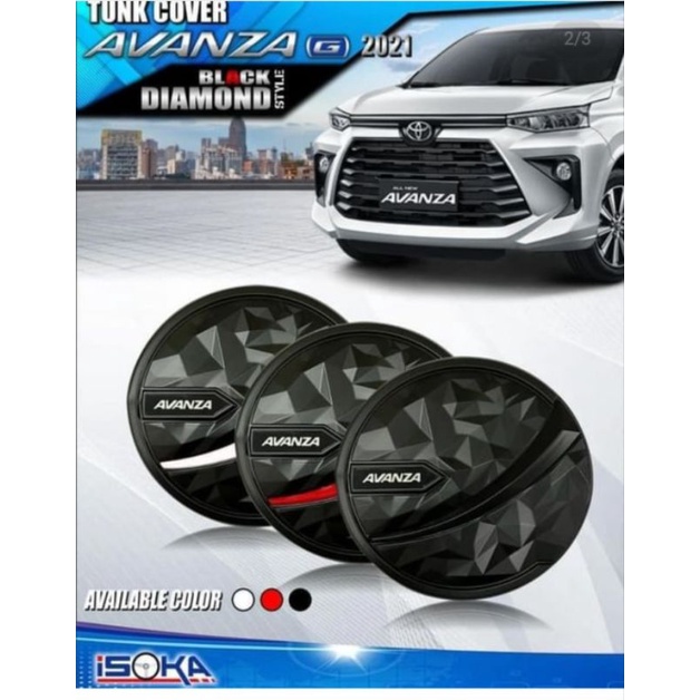 Tank cover hitam diamond Avanza 2022.