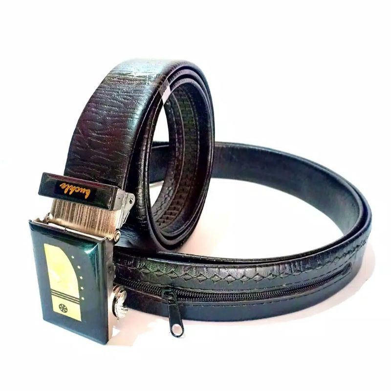 ikat pinggang resleting rel pria