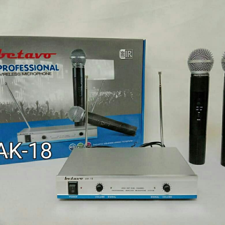 MIC WIRELESS BETAVO AK-18 JANGKAUAN 30M