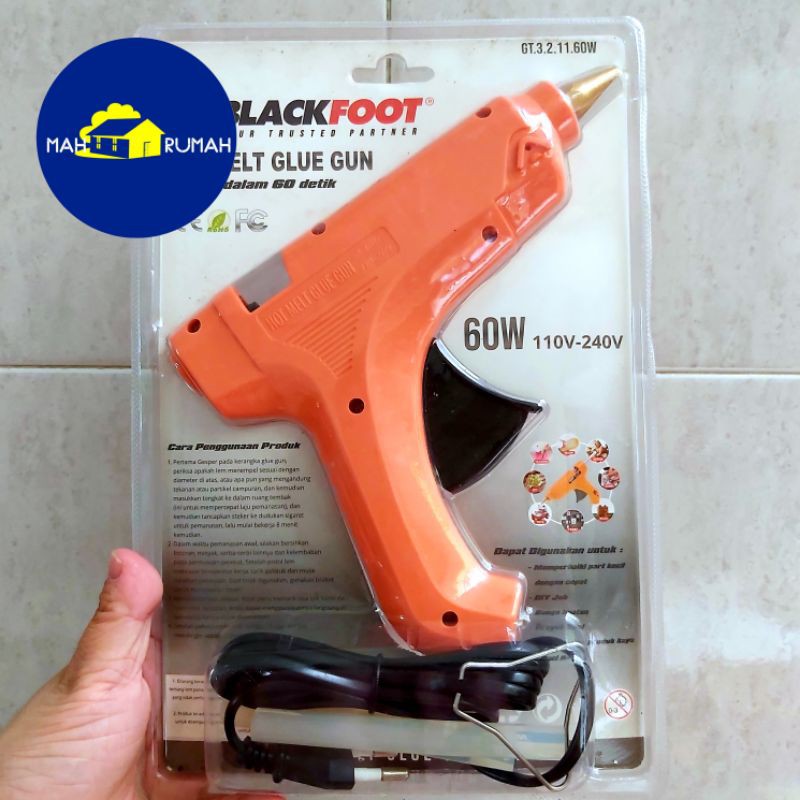 Alat Lem Tembak / Glue Gun Gluegun Gluestik SWITCH ON OFF - BLACKFOOT 60WATT 60W BESAR