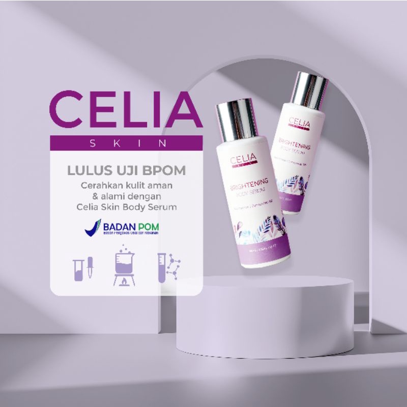 CeliaSkin Body Serum Lotion Mencerahkan Memutihkan Pemutih Instan Permanen Instan