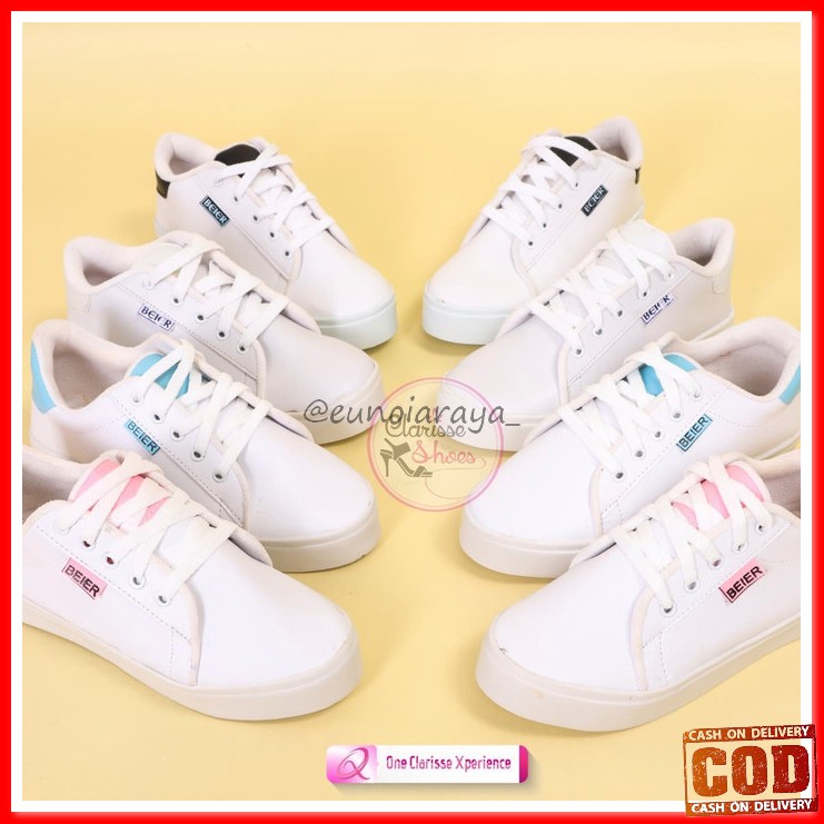 Sepatu Kets Wanita Putih Import Korean Sneaker Ad901 Kets Ys07 Hi II501 Sneakers Beier Lorenzo Putih
