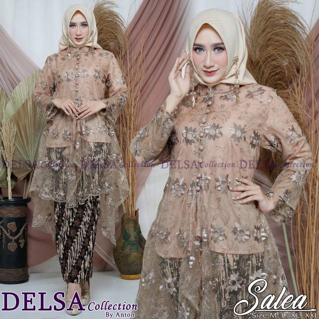 Set kebaya salsa tunic tulle mutiara