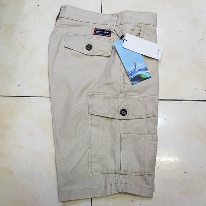 NEW FB CELANA CHINOS PENDEK CARGO QUIKSILVER ORIGINAL SURF SKATE - CREAM