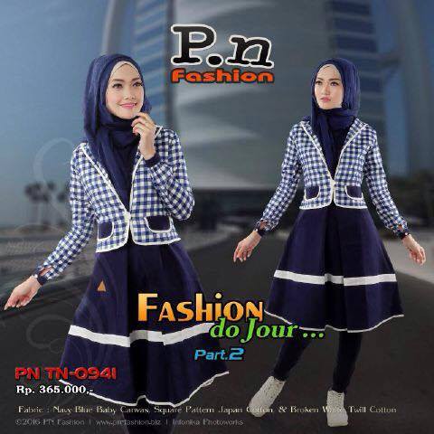 Pn Fashion Tunik Tn gm 0941 biru navy