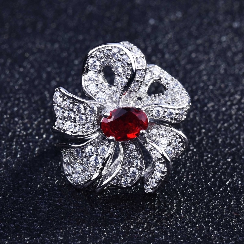 Advanced Design Natural Ruby Butterfly Ring