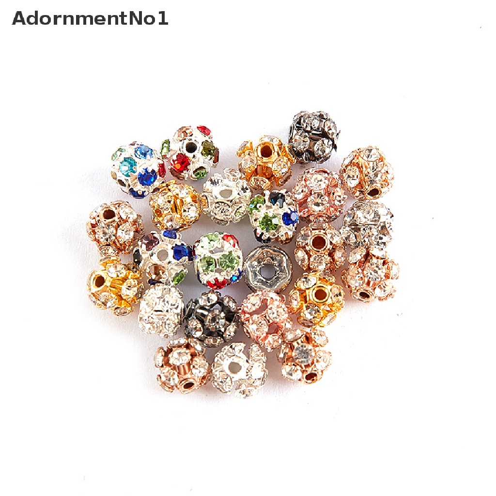 (AdornmentNo1) 20pcs Manik-Manik bayberry Bahan Metal Hias Berlian Untuk Membuat Perhiasan Gelang