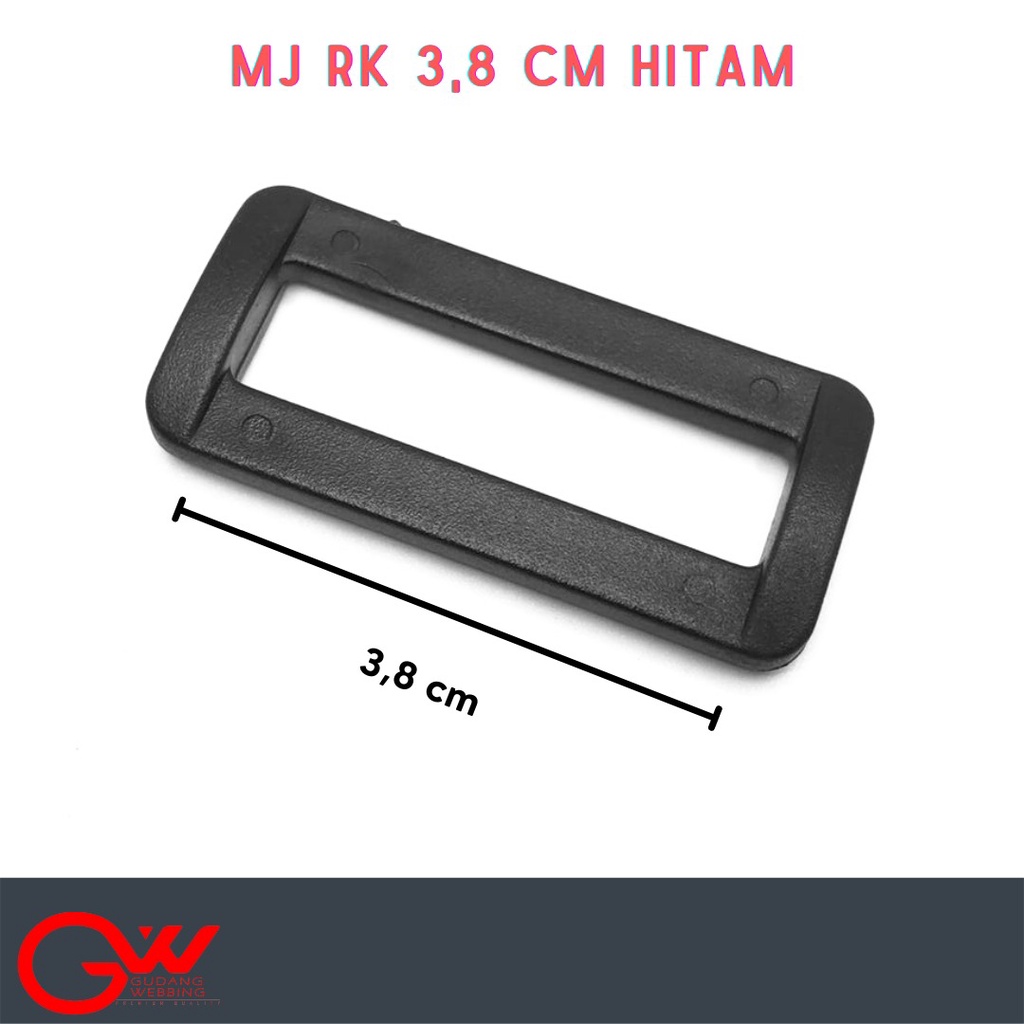 RING KOTAK PLASTIK / RING KOTAK 3,8 CM / MJ RK 3,8 CM HITAM