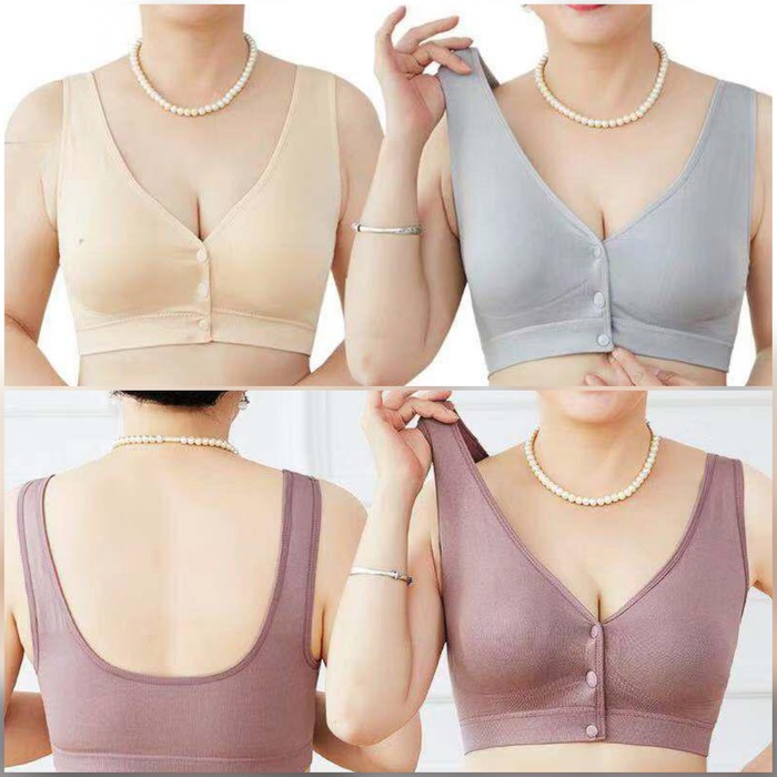 Bra Ibu Wanita Hamil Bumil Dan Busui Menyusui Seamless Ukuran Size 32 34 36 38 40 42 Cup C Kancing B