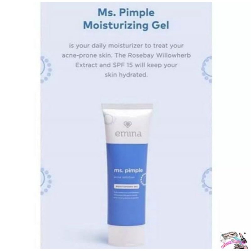 ☃Cutezz_Ching1☃Emina Ms.Pimple Acne Solution Moisturizing Gel 20ml