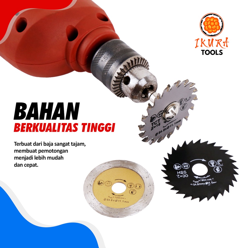 IKURA RTS203 Mini Circular Saw Set Die Grinder Mata Gergaji Potong Cutting Disc