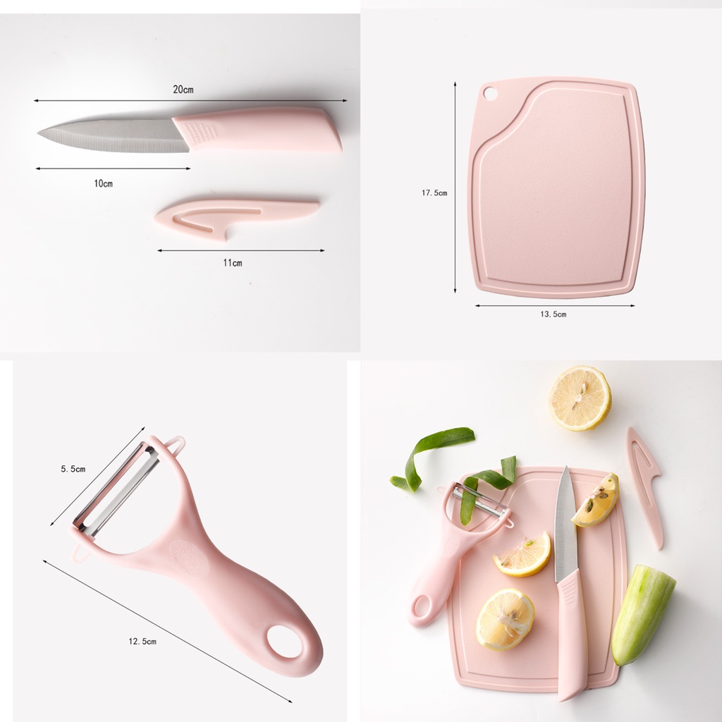 [TULALA SHOP]PISAU SET  2 IN 1 TALENAN 3 IN1 STAINLESS PISAU PENGUPAS BUAH SAYUR DAPUR KNIFE PEELER FRUIT CHOPPING BOARD