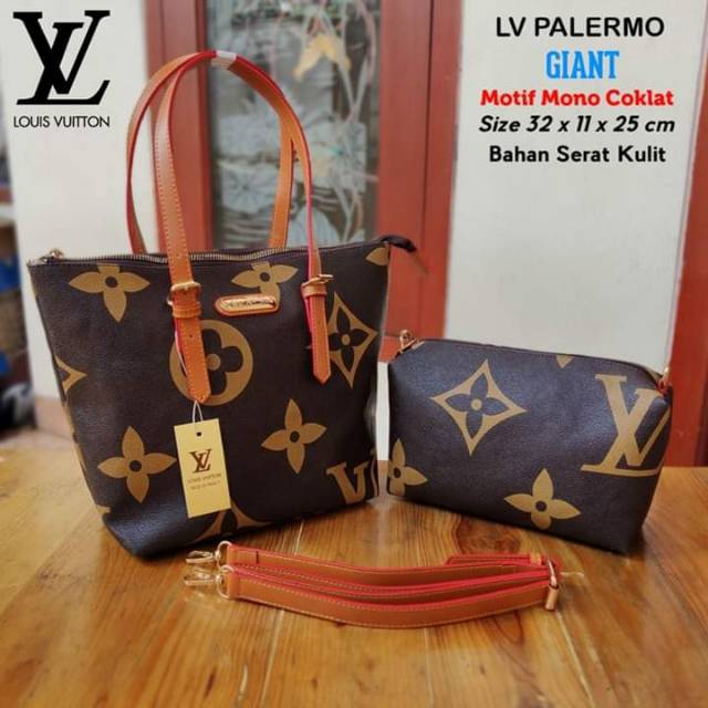 Tas Lv / Tas Wanita / Tas Serat Kulit / Totebag / Lv Salempang