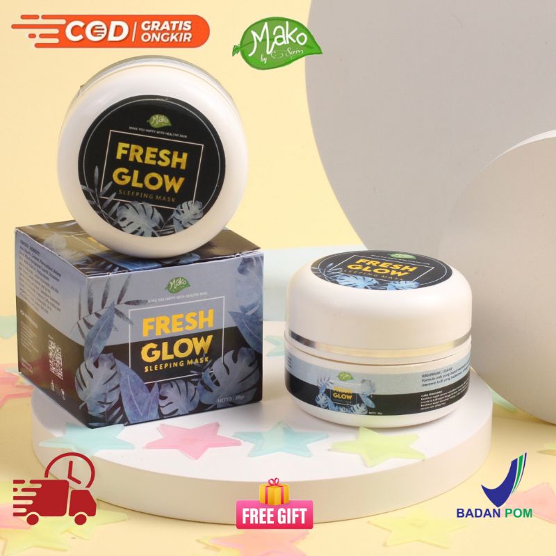 Ready Mako Fresh Glowy Sleeping Mask By Makobyseris Shopee Indonesia