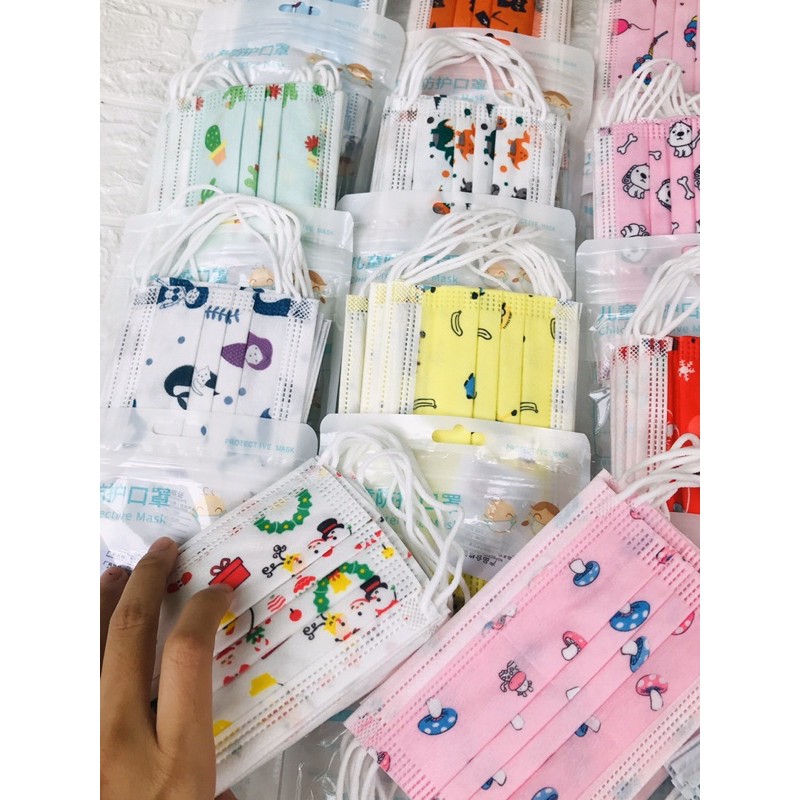 MASKER ANAK BTS IMPORT ISI 10PCS