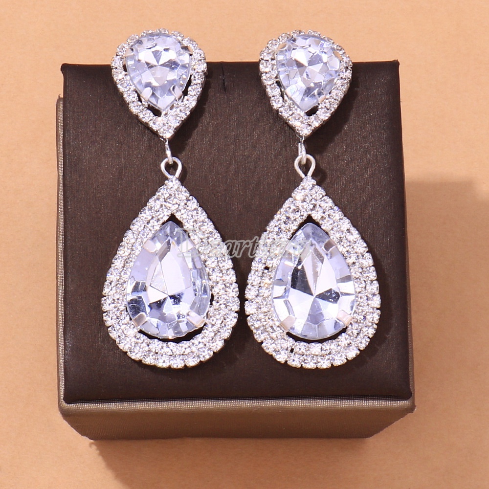 Set Kalung Dan Anting Bentuk Water Drop Untuk Pernikahan