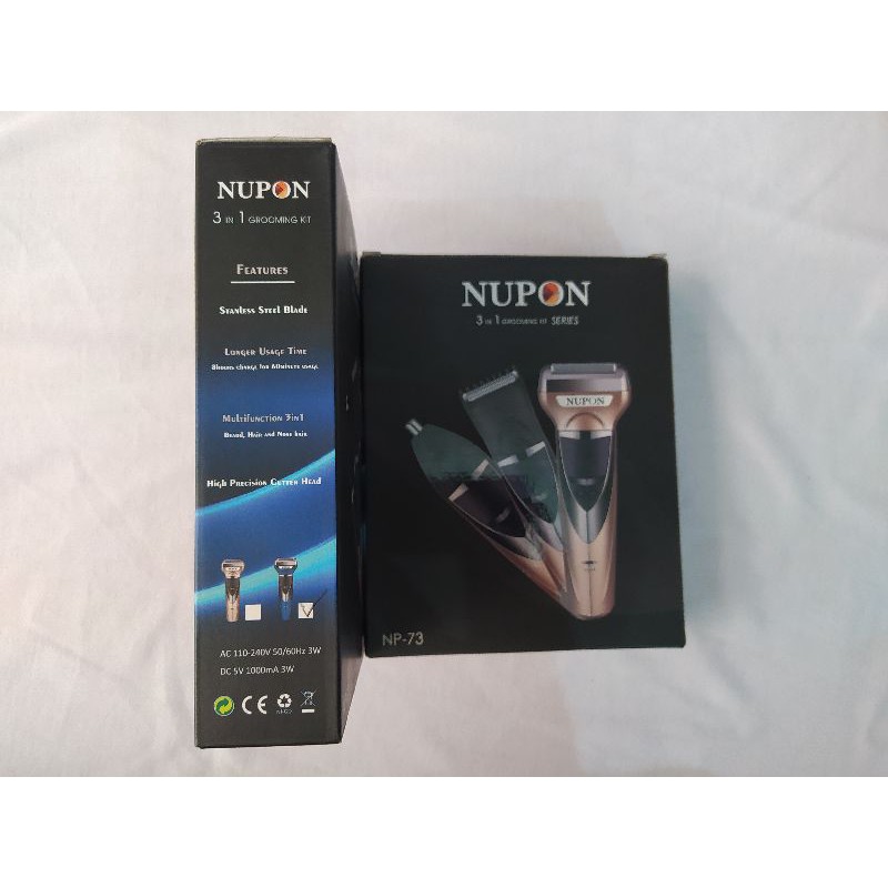 Shaver NUPON NP-73 Multifungsi 3in1 Rechargeable Cukur Rambut Portable - Midnight Blue NP-73