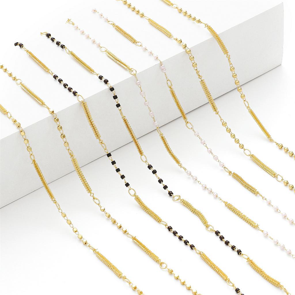 Rantai Charm Kalung Gesper Handmade Tembaga Electroplating Untuk Aksesoris Temuan Perhiasan DIY