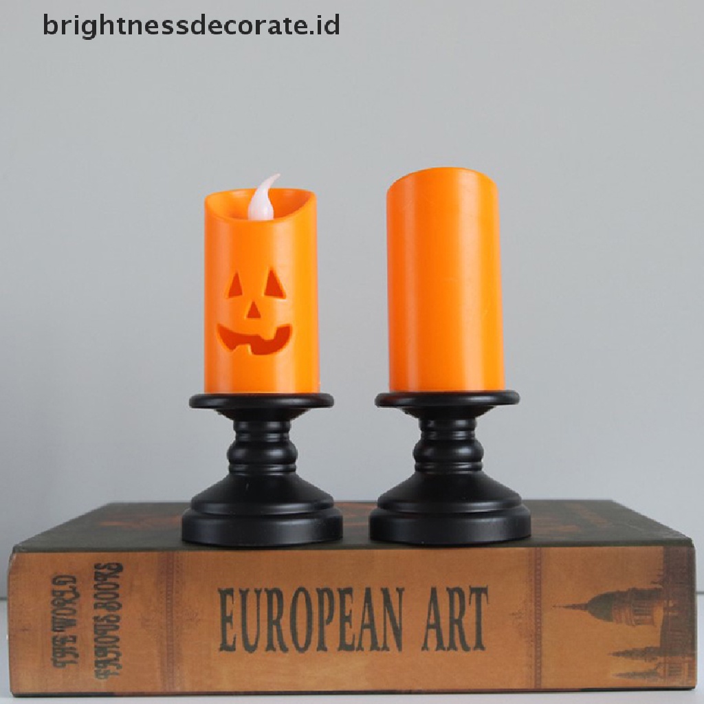 Lilin Led Bentuk Labu Warna-Warni Untuk Dekorasi Halloween