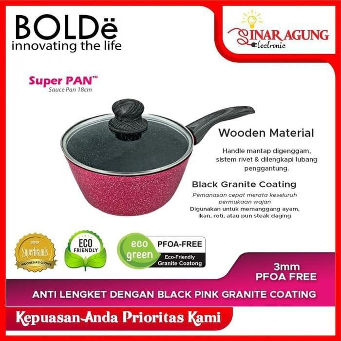 『12.12』【Promo】 >> Teflon Penggorengan Ukuran 22 Cm Wajan Teflon N KR717 Bolde Super Pan Sauce Pan