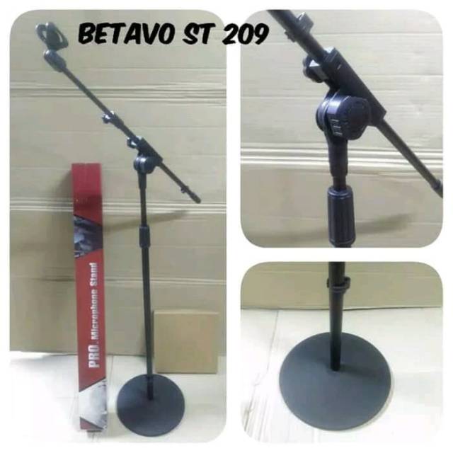 Stand mic tripod tiang mic betavo ST-209 kaki bulat besi